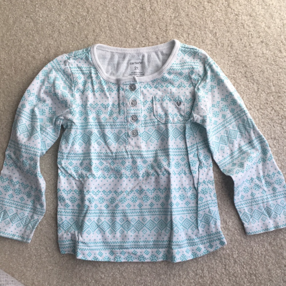 Carters patterned long sleeve shirt